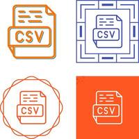 icono de vector csv