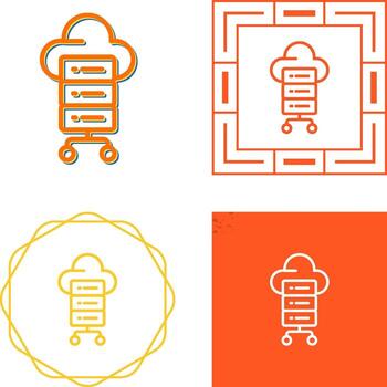 icono de vector de computación en la nube