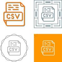 icono de vector csv