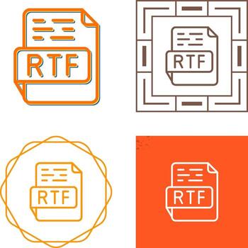icono de vector rtf