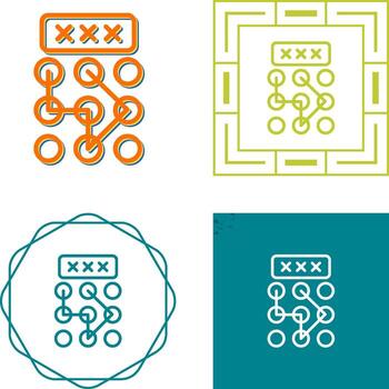 Pattern Lock Vector Icon