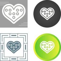 Chocolates in heart Box Vector Icon