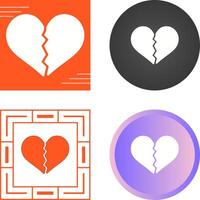 Broken Heart Vector Icon