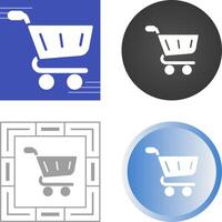 icono de vector de carrito de compras