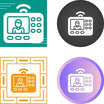 intercomunicador sistema vector icono