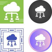 Cloud Collaboration Vector Icon