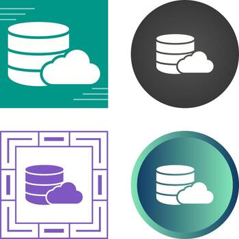 icono de vector de base de datos en la nube