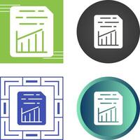 Document Insert Graph Vector Icon