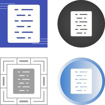 Document Align Center Vector Icon