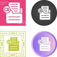 Document Insert Video Vector Icon