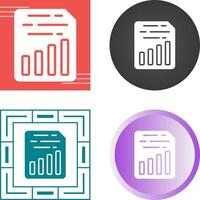 Document Insert Chart Vector Icon
