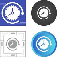 reloj con flecha vector icono