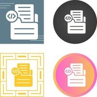 Document Insert Code Vector Icon