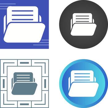 Document with folder Vector Icon