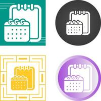 Memo pad with calendar Vector Icon