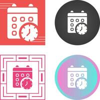 Calender Clock Vector Icon