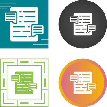 Document Commenting Vector Icon