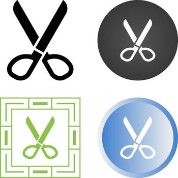 icono de vector de tijeras