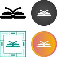 icono de vector de libro abierto