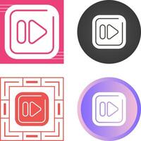 Fast Forward Square Vector Icon