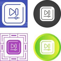 Video Next Track Square Vector icon