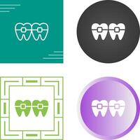 icono de vector de dientes