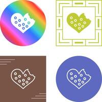 Heart shaped cookies Vector Icon