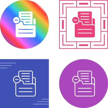 documento eliminar vector icono