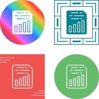 Document Insert Chart Vector Icon