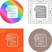 Document Insert Bookmark Vector Icon