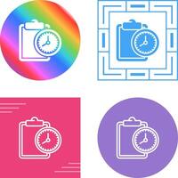 Clipboard with clock Vector Icon