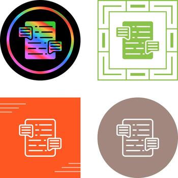 Document Commenting Vector Icon