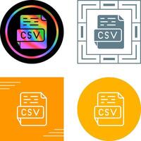 icono de vector csv