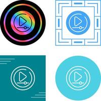 Video Play Circle Vector Icon