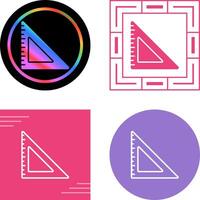 Triangular Ruler Vector Icon