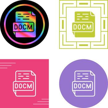 DOCM Vector Icon