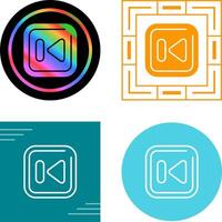 Previous Track Square Vector Icon
