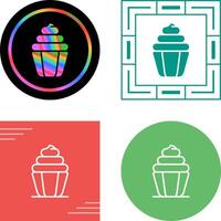 icono de vector de cupcake