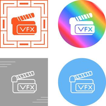 icono de vector de claqueta