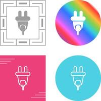 icono de vector de enchufe