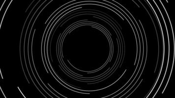 Backdrop. Rotating circles of white color. motion graphics. video