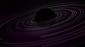 Space 3D Motion Graphics Animation. The pink planet is losing color. Background video