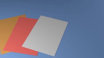 3D animation of moving paper sheets for your video background
