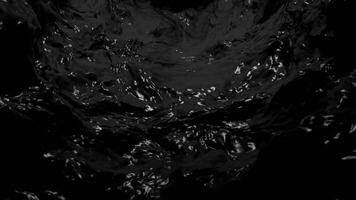 ein plätschern Strom von schwarz roh Öl fließend gegenüber das Kamera. Umwelt Fossil Treibstoff Konzept. voll hd und Schleifen dunkel Flüssigkeit fließen Bewegung Hintergrund Animation. video