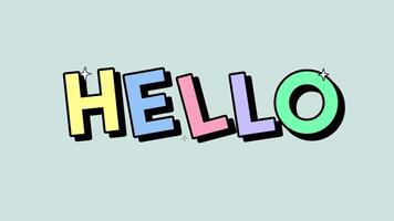 hello footage word video