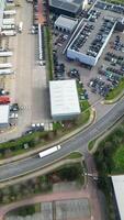 High Angle Vertical and Portrait Style Footage of Central Hatfield City of Hertfordshire England, United Kingdom, March 9th, 2024 video