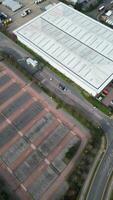 High Angle Vertical and Portrait Style Footage of Central Hatfield City of Hertfordshire England, United Kingdom, March 9th, 2024 video