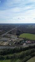 High Angle Vertical and Portrait Style Footage of Central Hatfield City of Hertfordshire England, United Kingdom, March 9th, 2024 video