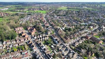 alto angolo metraggio di centrale watford città di Inghilterra unito regno. marzo 3°, 2024 video