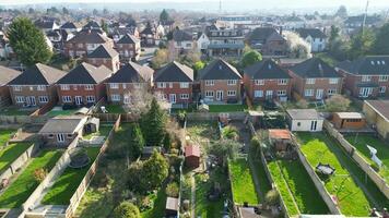 hög vinkel se av bostads- hem på luton stad av England Storbritannien. Mars 8:e, 2024 video